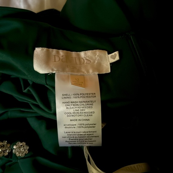 DAVID'S BRIDAL
Crepe Halter Bridesmaid Dress with Beaded Neckline - Picture 7 of 9